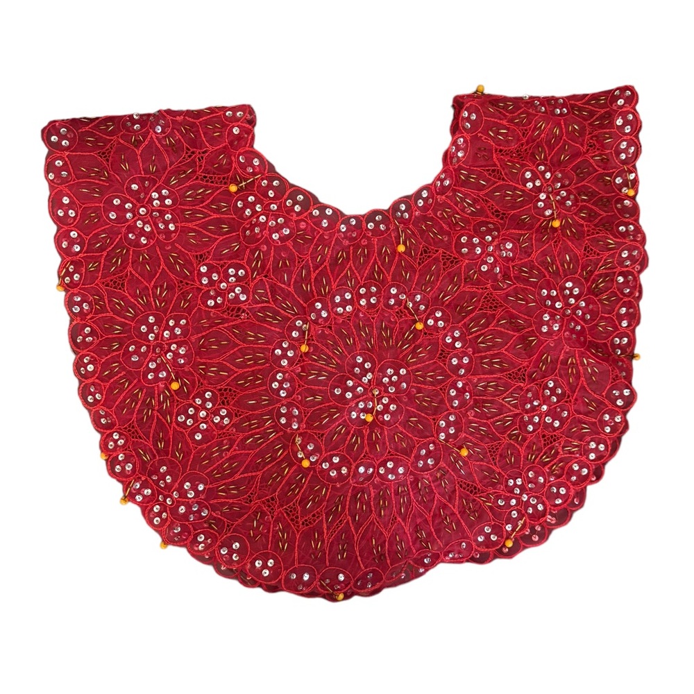 Red Sequined Philippine Thin Shawl